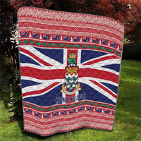 Cayman Islands Christmas Quilt Coat Of Arms - Flag Style - Wonder Print Shop