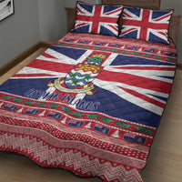 Cayman Islands Christmas Quilt Bed Set Coat Of Arms - Flag Style - Wonder Print Shop