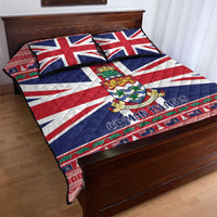 Cayman Islands Christmas Quilt Bed Set Coat Of Arms - Flag Style - Wonder Print Shop