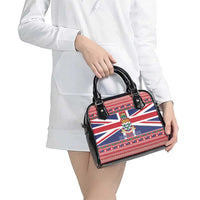 Cayman Islands Christmas Shoulder Handbag Coat Of Arms - Flag Style - Wonder Print Shop