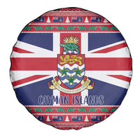 Cayman Islands Christmas Spare Tire Cover Coat Of Arms - Flag Style - Wonder Print Shop