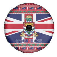 Cayman Islands Christmas Spare Tire Cover Coat Of Arms - Flag Style - Wonder Print Shop
