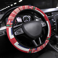 Cayman Islands Christmas Steering Wheel Cover Coat Of Arms - Flag Style - Wonder Print Shop