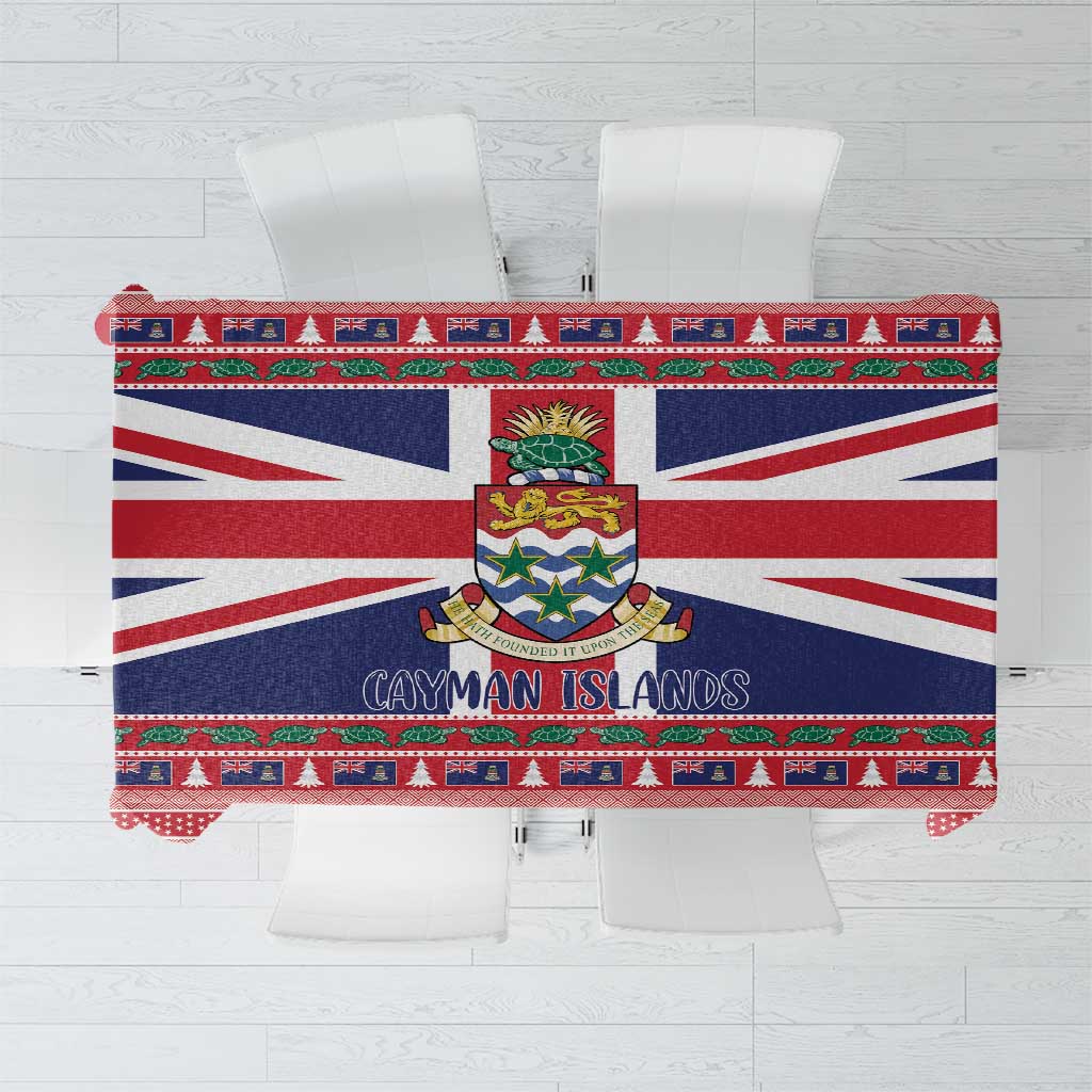Cayman Islands Christmas Tablecloth Coat Of Arms - Flag Style - Wonder Print Shop