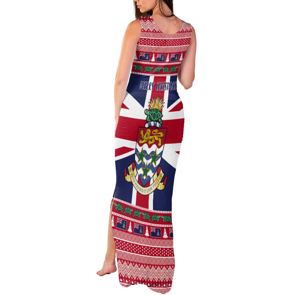 Cayman Islands Christmas Tank Maxi Dress Coat Of Arms - Flag Style - Wonder Print Shop