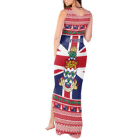 Cayman Islands Christmas Tank Maxi Dress Coat Of Arms - Flag Style - Wonder Print Shop