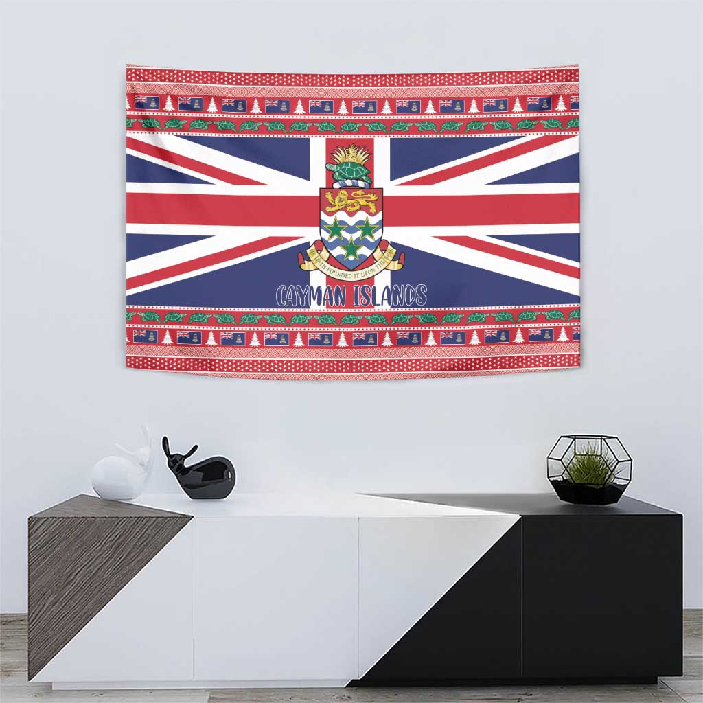 Cayman Islands Christmas Tapestry Coat Of Arms - Flag Style - Wonder Print Shop