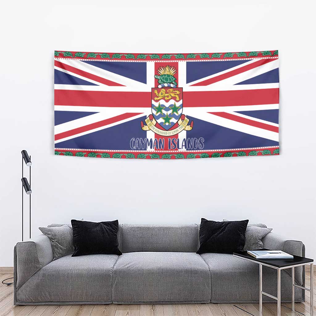 Cayman Islands Christmas Tapestry Coat Of Arms - Flag Style - Wonder Print Shop