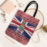 Cayman Islands Christmas Tote Bag Coat Of Arms - Flag Style - Wonder Print Shop