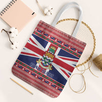 Cayman Islands Christmas Tote Bag Coat Of Arms - Flag Style - Wonder Print Shop