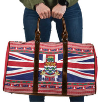 Cayman Islands Christmas Travel Bag Coat Of Arms - Flag Style - Wonder Print Shop