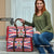 Cayman Islands Christmas Travel Bag Coat Of Arms - Flag Style - Wonder Print Shop