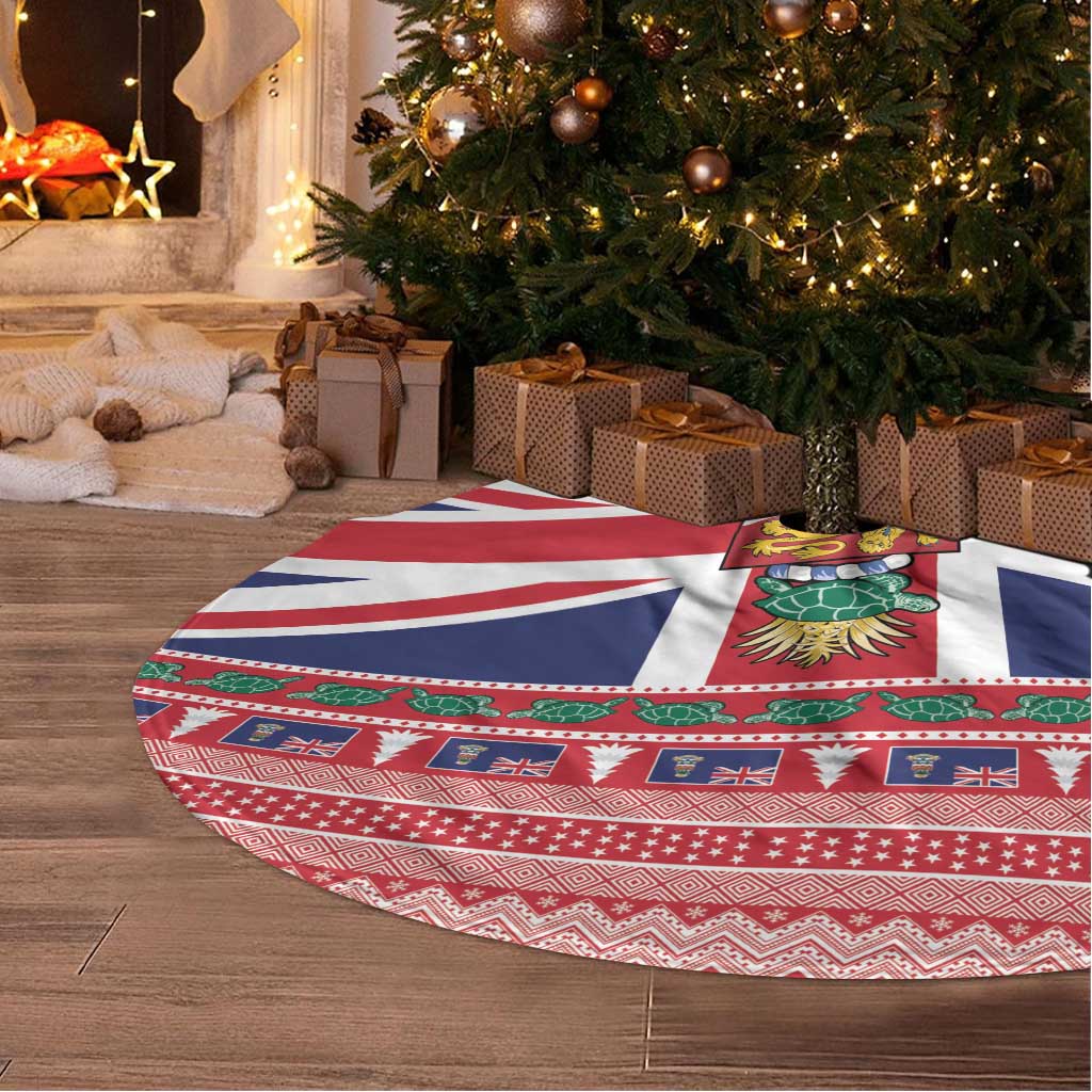 Cayman Islands Christmas Tree Skirt Coat Of Arms - Flag Style - Wonder Print Shop