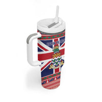 Cayman Islands Christmas Tumbler With Handle Coat Of Arms - Flag Style - Wonder Print Shop