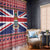 Cayman Islands Christmas Window Curtain Coat Of Arms - Flag Style - Wonder Print Shop