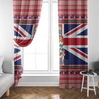 Cayman Islands Christmas Window Curtain Coat Of Arms - Flag Style - Wonder Print Shop