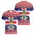 Cayman Islands Christmas Women V-Neck T-Shirt Coat Of Arms - Flag Style - Wonder Print Shop
