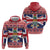 Cayman Islands Christmas Zip Hoodie Coat Of Arms - Flag Style - Wonder Print Shop
