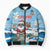 Cayman Islands Christmas Bomber Puffer Jacket Merry Xmas - Wonder Print Shop