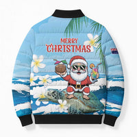 Cayman Islands Christmas Bomber Puffer Jacket Merry Xmas - Wonder Print Shop