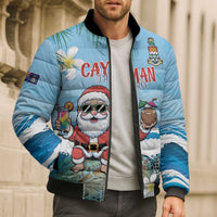 Cayman Islands Christmas Bomber Puffer Jacket Merry Xmas - Wonder Print Shop