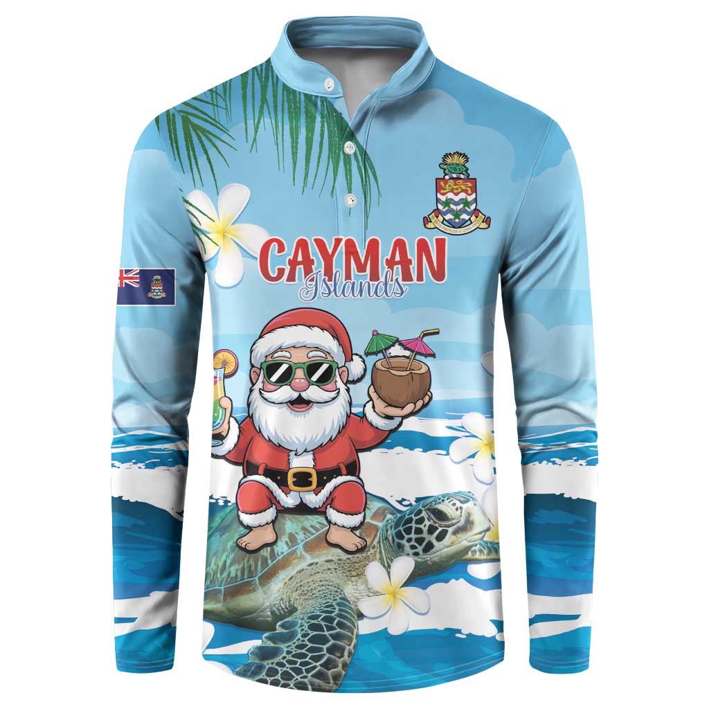 Cayman Islands Christmas Button Sweatshirt Merry Xmas - Wonder Print Shop