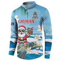 Cayman Islands Christmas Button Sweatshirt Merry Xmas - Wonder Print Shop