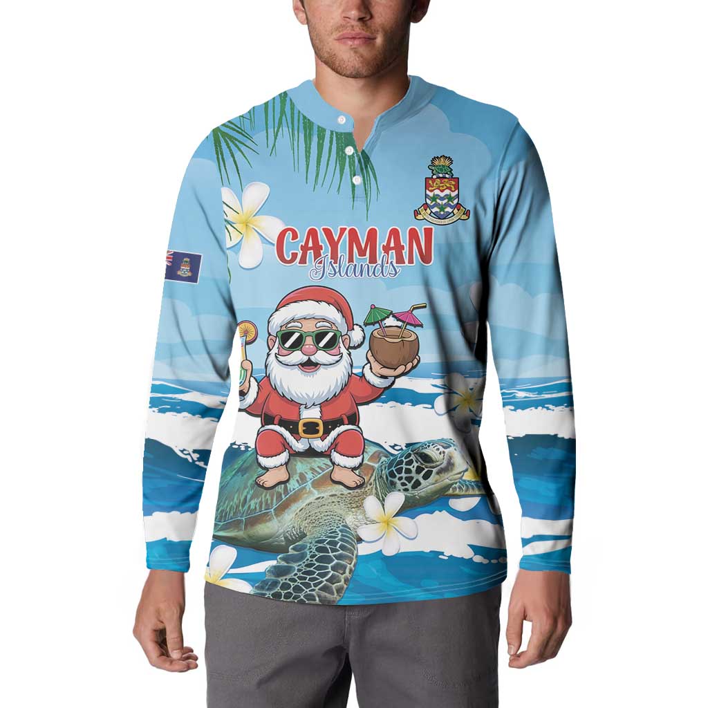 Cayman Islands Christmas Button Sweatshirt Merry Xmas - Wonder Print Shop