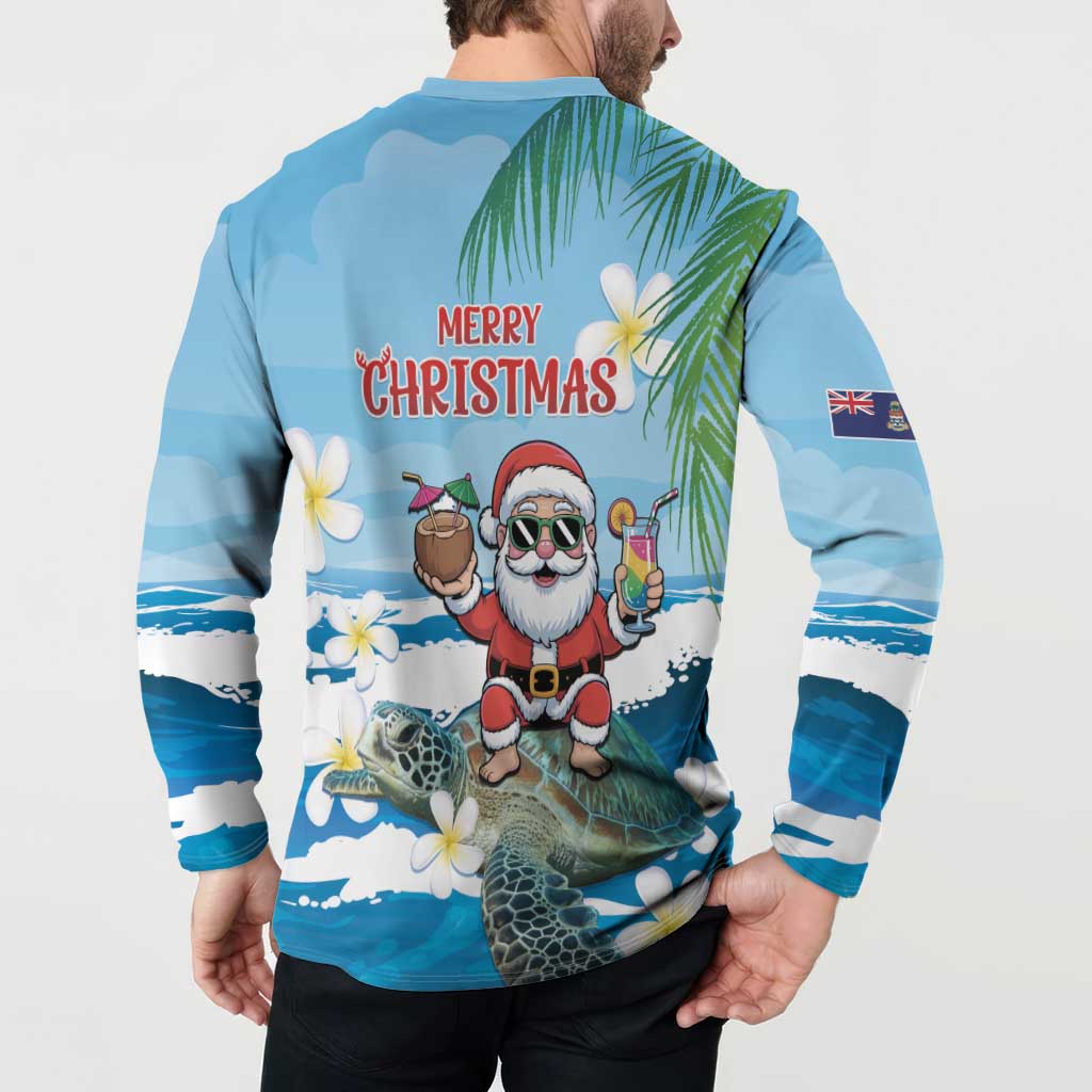 Cayman Islands Christmas Button Sweatshirt Merry Xmas - Wonder Print Shop