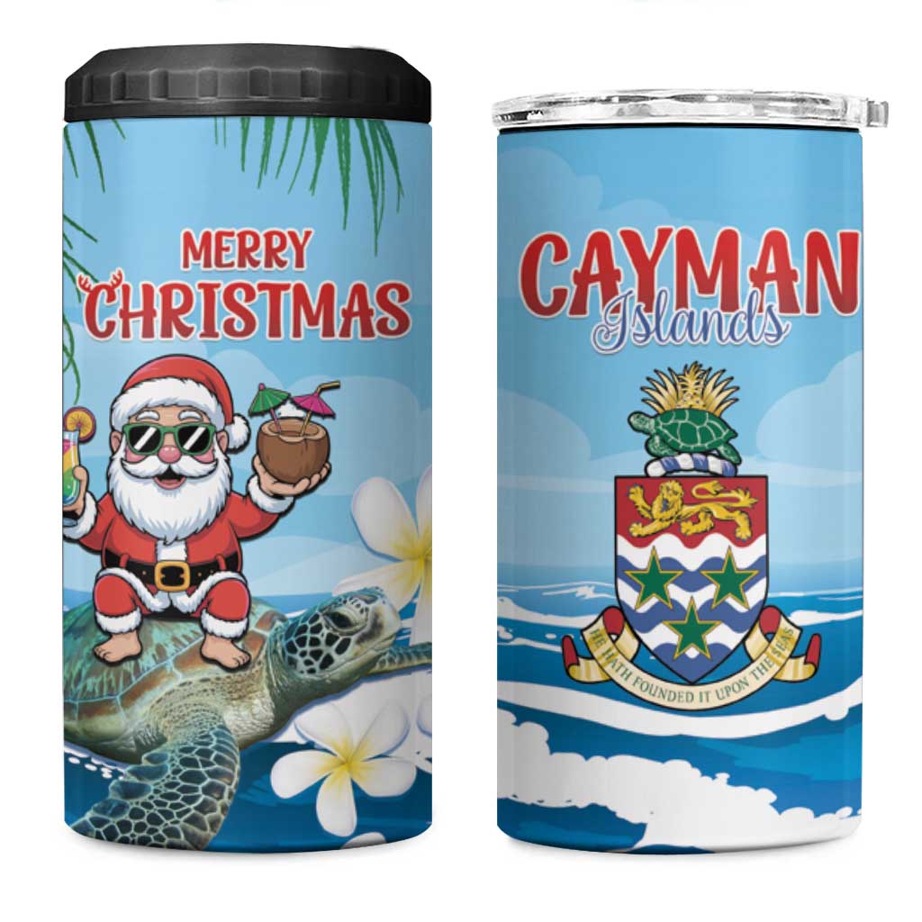 Cayman Islands Christmas 4 in 1 Can Cooler Tumbler Merry Xmas - Wonder Print Shop