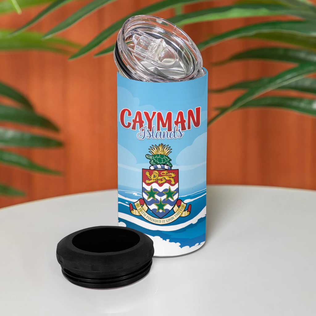 Cayman Islands Christmas 4 in 1 Can Cooler Tumbler Merry Xmas - Wonder Print Shop