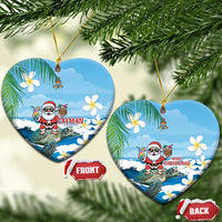 Cayman Islands Christmas Ceramic Ornament Merry Xmas - Wonder Print Shop