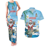 Cayman Islands Christmas Couples Matching Tank Maxi Dress and Hawaiian Shirt Merry Xmas - Wonder Print Shop