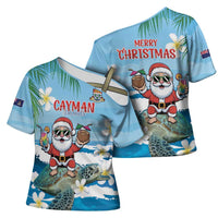 Cayman Islands Christmas Cross Shoulder Shirt Merry Xmas - Wonder Print Shop
