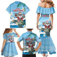 Cayman Islands Christmas Family Matching Mermaid Dress and Hawaiian Shirt Merry Xmas - Wonder Print Shop