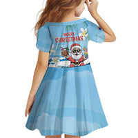 Cayman Islands Christmas Family Matching Off The Shoulder Long Sleeve Dress and Hawaiian Shirt Merry Xmas - Wonder Print Shop