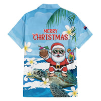 Cayman Islands Christmas Family Matching Off The Shoulder Long Sleeve Dress and Hawaiian Shirt Merry Xmas - Wonder Print Shop