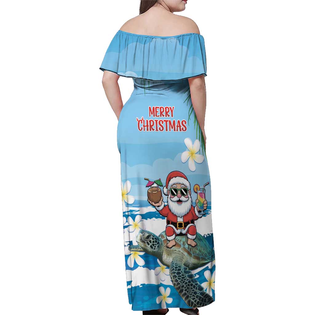 Cayman Islands Christmas Family Matching Off Shoulder Maxi Dress and Hawaiian Shirt Merry Xmas - Wonder Print Shop