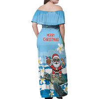 Cayman Islands Christmas Family Matching Off Shoulder Maxi Dress and Hawaiian Shirt Merry Xmas - Wonder Print Shop