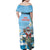 Cayman Islands Christmas Family Matching Off Shoulder Maxi Dress and Hawaiian Shirt Merry Xmas - Wonder Print Shop