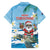 Cayman Islands Christmas Family Matching Off Shoulder Short Dress and Hawaiian Shirt Merry Xmas - Wonder Print Shop