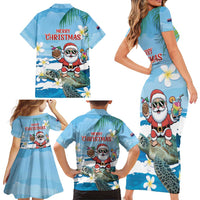 Cayman Islands Christmas Family Matching Short Sleeve Bodycon Dress and Hawaiian Shirt Merry Xmas - Wonder Print Shop