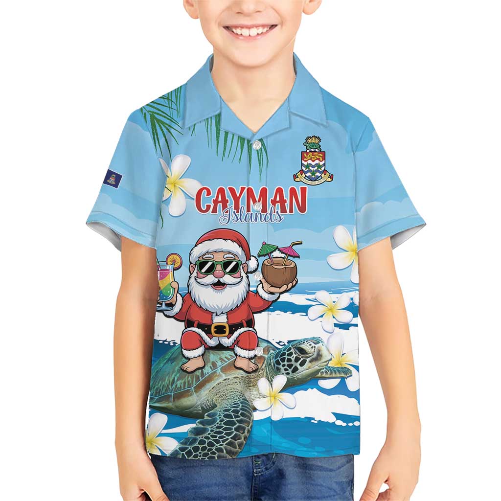 Cayman Islands Christmas Family Matching Short Sleeve Bodycon Dress and Hawaiian Shirt Merry Xmas - Wonder Print Shop