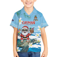 Cayman Islands Christmas Family Matching Short Sleeve Bodycon Dress and Hawaiian Shirt Merry Xmas - Wonder Print Shop