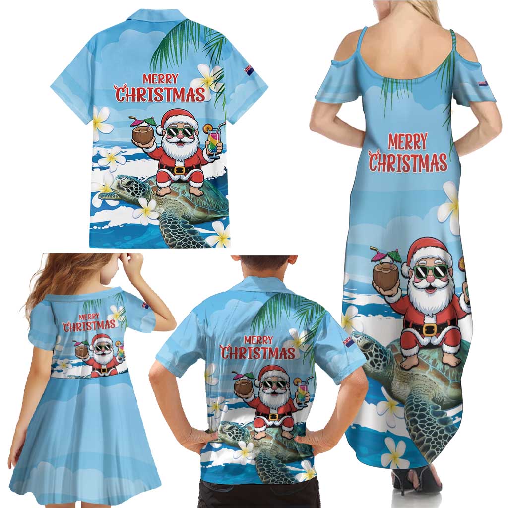 Cayman Islands Christmas Family Matching Summer Maxi Dress and Hawaiian Shirt Merry Xmas - Wonder Print Shop