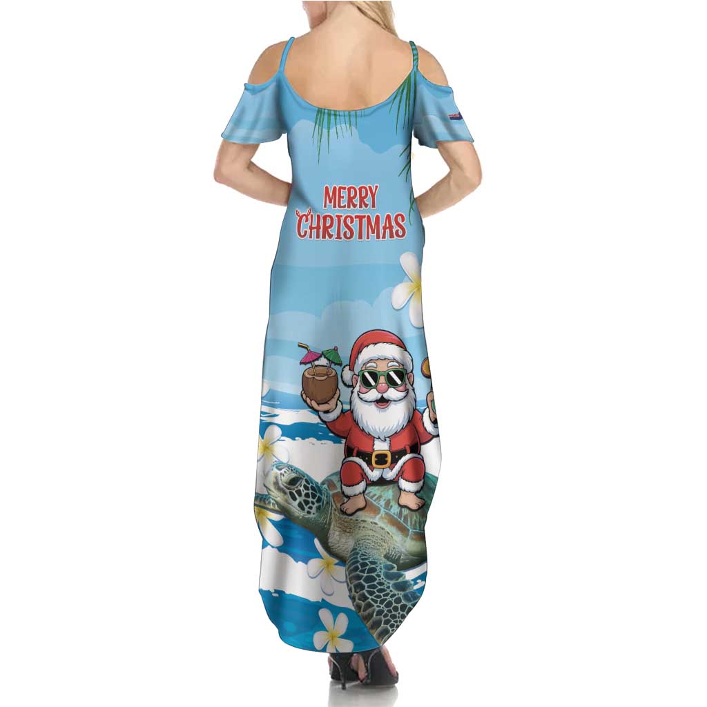Cayman Islands Christmas Family Matching Summer Maxi Dress and Hawaiian Shirt Merry Xmas - Wonder Print Shop