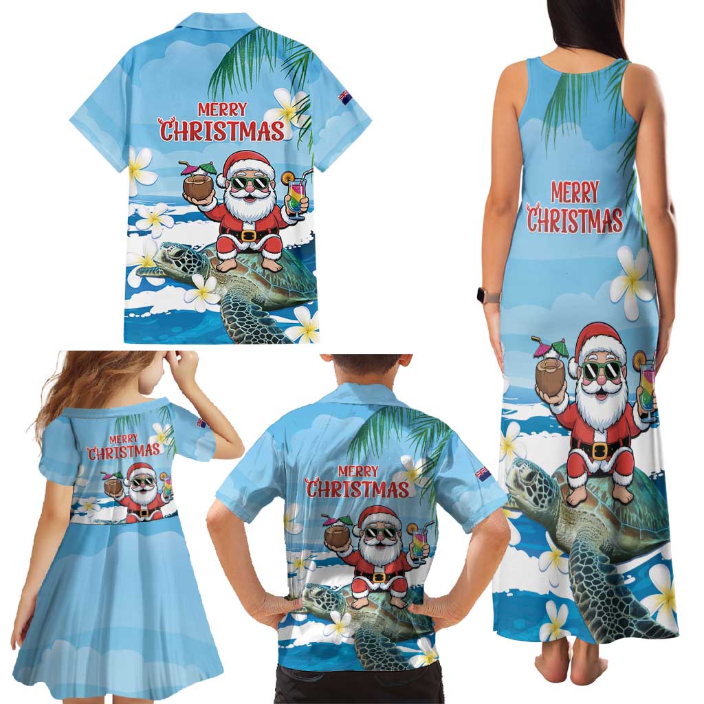 Cayman Islands Christmas Family Matching Tank Maxi Dress and Hawaiian Shirt Merry Xmas - Wonder Print Shop