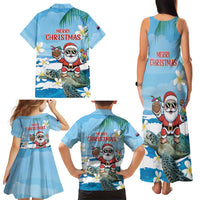 Cayman Islands Christmas Family Matching Tank Maxi Dress and Hawaiian Shirt Merry Xmas - Wonder Print Shop