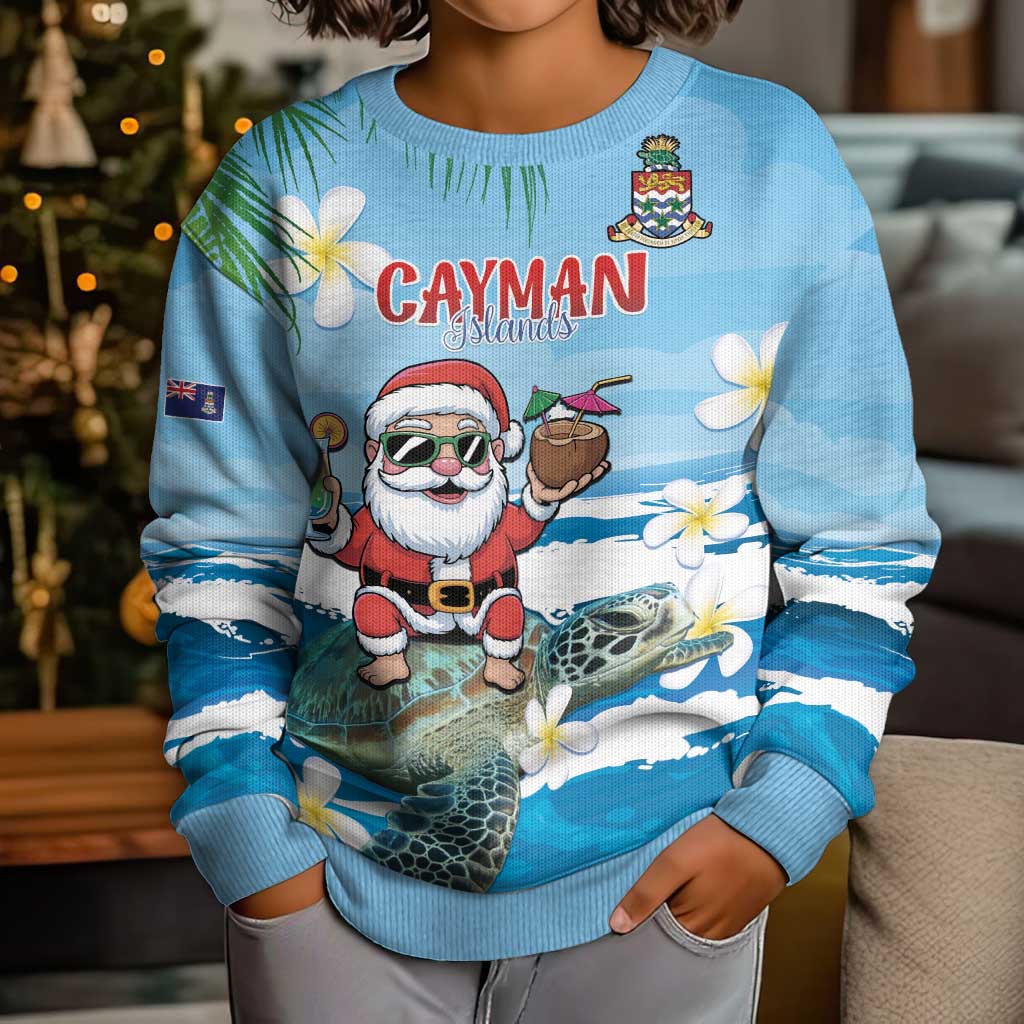 Cayman Islands Christmas Kid Ugly Christmas Sweater Merry Xmas - Wonder Print Shop