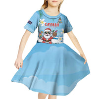 Cayman Islands Christmas Kid Short Sleeve Dress Merry Xmas - Wonder Print Shop